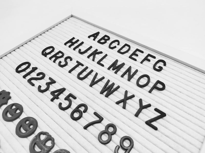 G GAMIT Felt Letter Board Letters Set, Pre-Cut 340pcs 7/8 inch(0.875") Black Letters Only(No Board Included) - Image 4